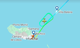 Avi&atilde;o &agrave;s voltas no Aeroporto da Madeira