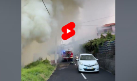 V&iacute;deo mostra inc&ecirc;ndio no Calv&aacute;rio (v&iacute;deo)