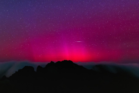 Aurora boreal vis&iacute;vel na Madeira