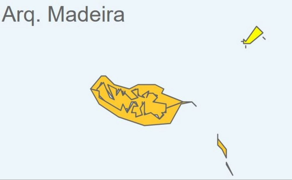Aviso laranja na Madeira a partir das 21 horas