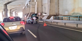 Acidente na Via R&aacute;pida, no sentido Machico - Funchal