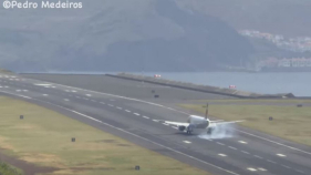 Avi&atilde;o da TAP faz aterragem impressionante na Madeira (v&iacute;deo)