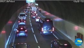 Acidente provoca fila de tr&acirc;nsito de 4 km