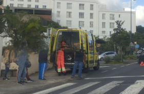 Acidente junto ao Centro de Sa&uacute;de de Santo Ant&oacute;nio
