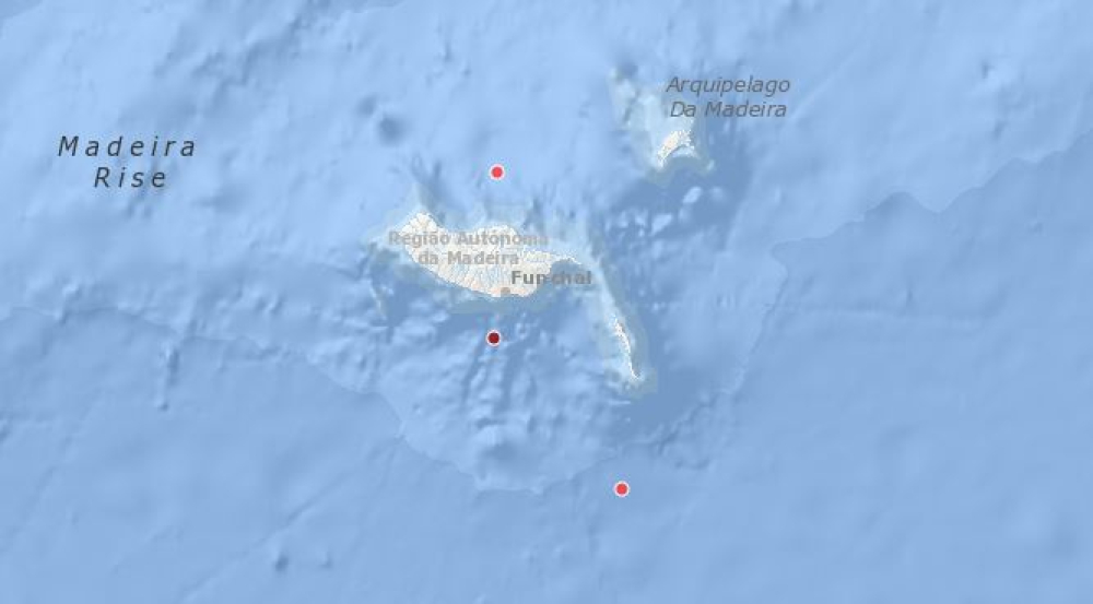 Sismo a Sul de Câmara de Lobos