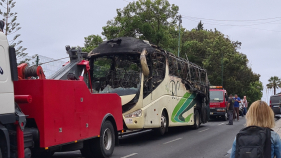 Veja como ficou o autocarro incendiado (com v&iacute;deo)