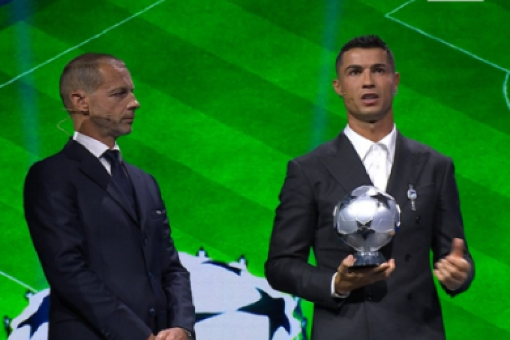 Ronaldo homenageado por ser o melhor marcador de sempre da Liga dos Campeões