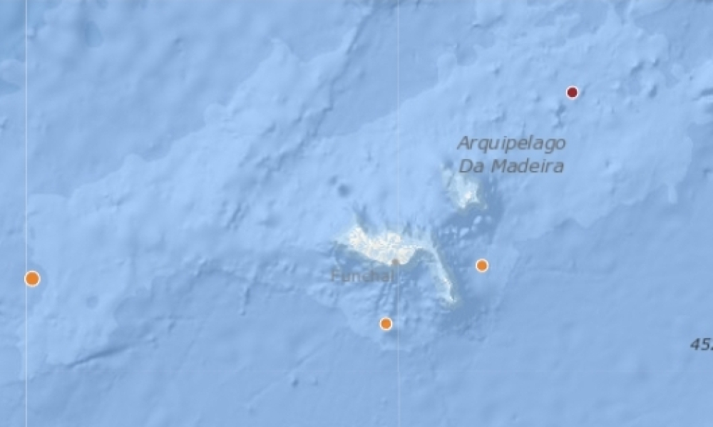 Sismo a nordeste do Porto Santo