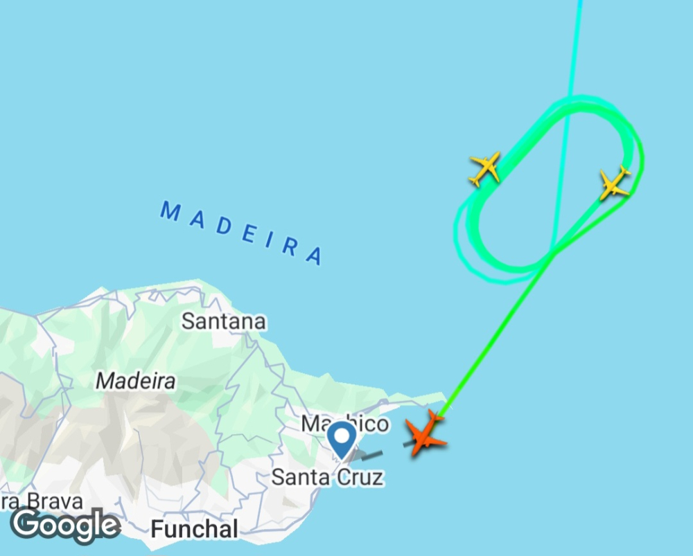 Aviões às voltas para aterrar na Madeira