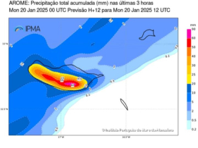 Modelo Arome agrava precipita&ccedil;&atilde;o para hoje