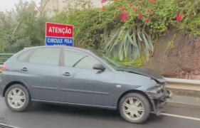 Acidente com feridos na Via R&aacute;pida
