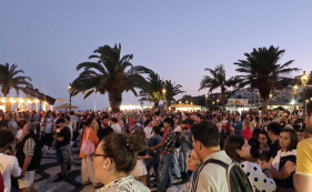 Enchente nas Festas de Santa Cruz. Veja o momento.