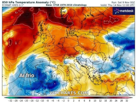 Temperaturas baixam a partir de quarta-feira
