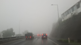 Chuva, vento, nevoeiro e tr&acirc;nsito