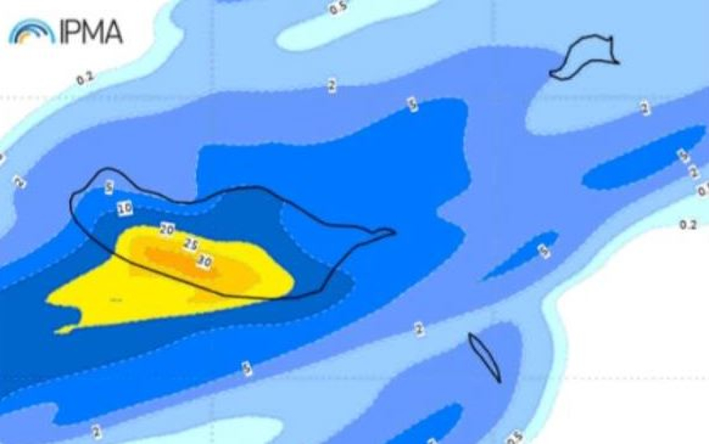 Chuva a partir das 18 horas, na Madeira