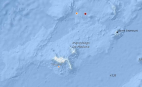 Sismo a Nordeste do Porto Santo