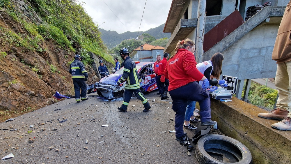 Acidente aparatoso no Rali de Machico