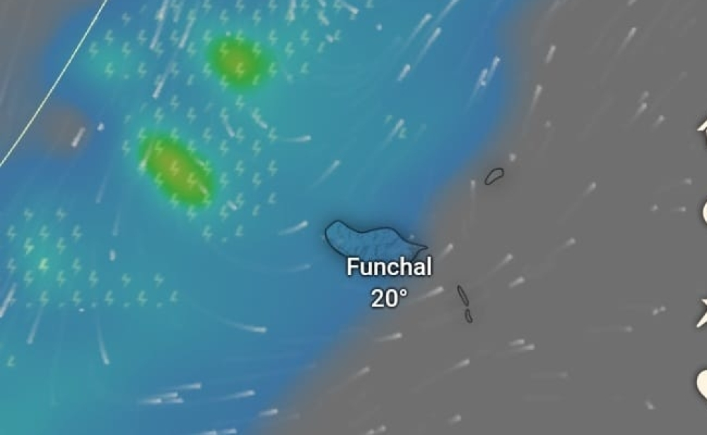 Chuva intensa e trovoada para amanhã, na Madeira. Consulte as previsões