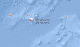 Sismo nos mares da Madeira