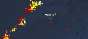 Previs&atilde;o de trovoada a oeste da Madeira na parte da tarde