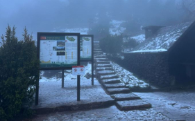 Temperatura pr&oacute;xima a zero graus no Areeiro. Neve pode voltar a cair.
