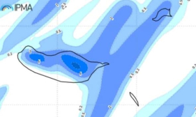 Previs&atilde;o de chuva na costa norte e terras altas