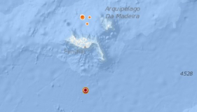 Pequeno sismo a Sudoeste das Desertas