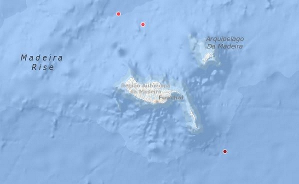 Sismo registado a Sudeste das ilhas Desertas