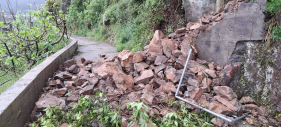 Depress&atilde;o Therese provoca derrocadas e condiciona v&aacute;rias estradas em Machico