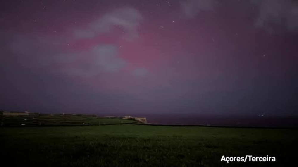 Aurora Boreal na Ilha Terceira, Açores