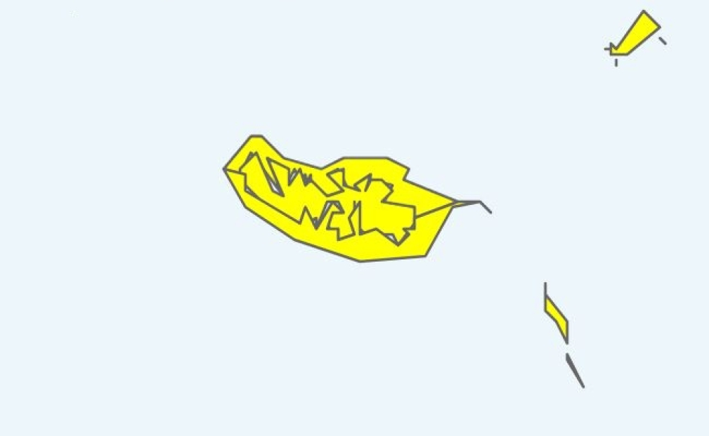 Aviso amarelo para a Madeira e Porto Santo