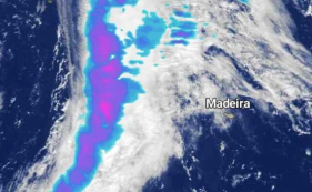 Frente fria a caminho da Madeira