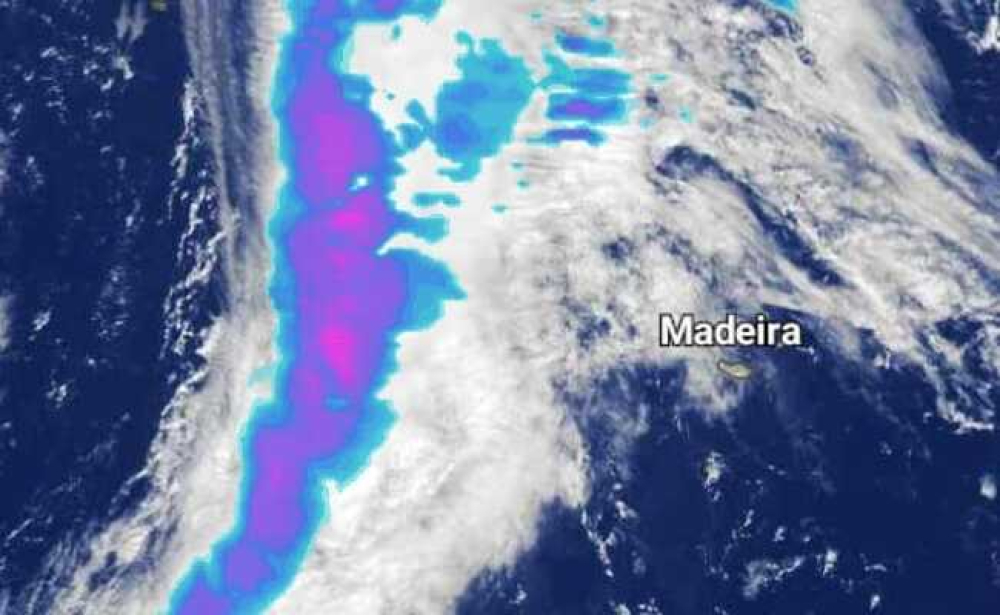 Frente fria a caminho da Madeira