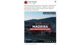Ronaldo partilha v&iacute;deo sobre o fim de ano na Madeira. Veja o v&iacute;deo.