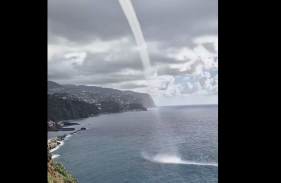 Novo v&iacute;deo mostra tromba de &aacute;gua na Ponta do Sol