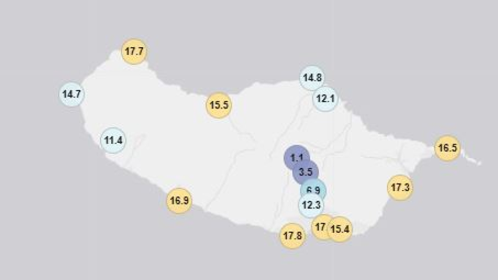Está 1ºC no Pico do Areeiro. Será esta noite que vai nevar?